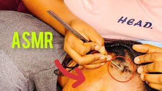 RAT TAIL COMB + 4C HAIR = EXTREME ASMR TINGLES