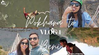 #Vlog 1: Pokhara to Beni | Kushma | The Cliff | Sky Cafe| Bungy