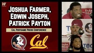 Joshua Farmer, Edwin Joseph, Patrick Payton Cal Postgame Interview | FSU Football | Warchant TV #FSU