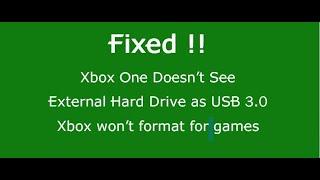 Fix: Xbox One won’t format hard drive or doesn’t recognize as USB 3.0