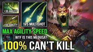 WTF 100% UNKILLABLE Max Agility Speed 1v5 Multishot Arrow Brutal Hit Like a Truck Medusa Dota 2