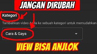 HATI2!!! Ganti Setting Kategori Video Youtube | View bakal Anjlok Karena Subscriber tidak ada notif