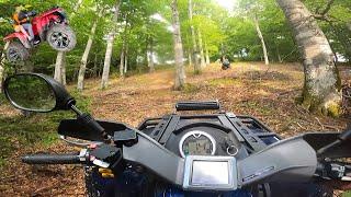 Almost crashes the ATV on steep climb with mud | Can-Am vs CF Moto vs Yamaha vs Suzuki 