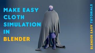Easy cloth Simulation in Blender 3 0 || Blender Cloth Tutorial