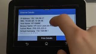 How to check IP on Hp Color LaserJet Pro / Check IP settings on Hp Color LaserJet Pro