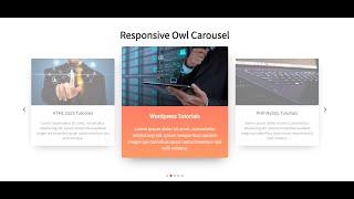 Responsive Owl Carousel | Carousel Image Slider Full Source Code