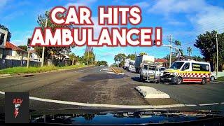 Oblivious Car Driver Hits Ambulance | Hit and Run| Bad Drivers, Brake Check. Dashcam Compilation 587