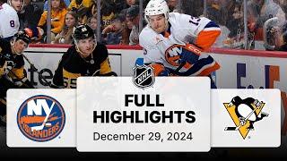 NHL Highlights | Islanders vs. Penguins | December 29, 2024