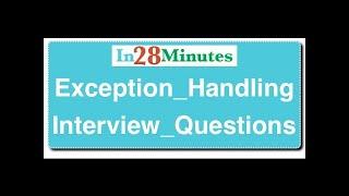 Java Exception Handling Interview Questions and Answers