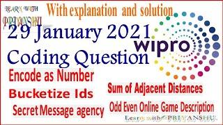 Wipro NLTH coding Question asked in 29 January 2021| Wipro NTH coding Questions