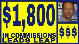 Leads Leap Review - $1,800.00 In Commissions - Free Lifetime Membership.