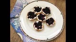 ТАРТАЛЕТКИ С ЧЕРНИКОЙ И РИККОТОЙ!Tartlets with ricotta and blueberries!