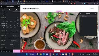 How to create a Restaurant website using elementor