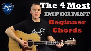 Beginner Guitar Chords- The 4 MOST Important Chords You Must Know