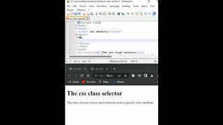 class selector in css #css #selectors #html #code #short #youtubeshorts