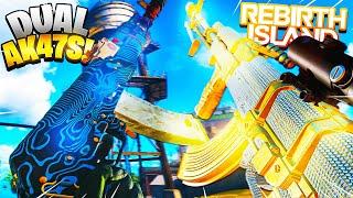 USING DUAL AK47's on REBIRTH ISLAND! (Cold War Warzone)