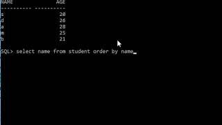 How to sort table data in ascending order in SQL