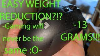 Logitech G703/G403 wireless mouse EASY weight reduction mod (tutorial)  -13g!