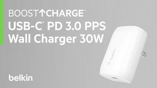 BOOSTCHARGE™ USB-C® PD 3.0 PPS Wall Charger 30W for iPhone, iPad, MacBook, and other USB-C devices