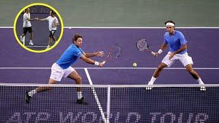 Tennis CRAZIEST Doubles Match You've Never Seen Before (Federer vs Dolgopolov Madness)