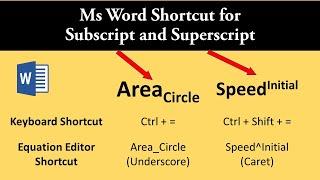 How to add Subscript and Superscript in Ms Word in Three Different Ways