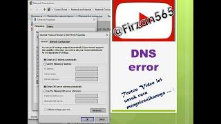 Cara Mengatasi DNS Error Pada Windows@firzan565