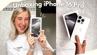 iPhone 16 Pro White Titanium Unboxing  ophalen bij de Apple Store + setup + camera  | KIMS