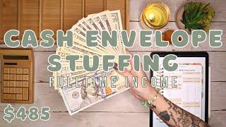 $485 Cash Envelope Stuffing ASMR + Mini Life Update | FullTime Income Jan #3 | 23 Year Old Budgets