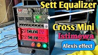 setting Equalizer miniatur dan control pemisah suara main 2way fullset