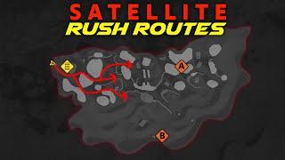 BEST Cold War Search and Destroy Rush Routes on SATELLITE! (Black Ops Cold War SnD Tips)