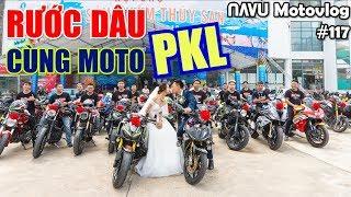 Đoàn moto PKL & Exciter diễu hành rước dâu trong ngày cưới của NAVU | Motovlog 117