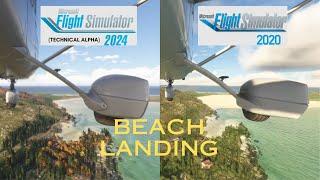 MSFS 2024 vs 2020 | Barra Beach Landing | Tech Alpha