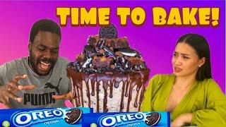 OREO MADNESS CAKE *Our first time baking together* Interracial Couple | AWBM | Blasian Couple