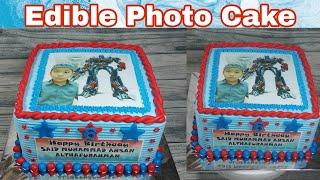 Edible Photo Cake | Tutorial kue ulang tahun menggunakan edible image