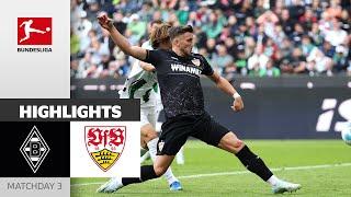 Demirovic Scores Twice! | Borussia M'gladbach - VfB Stuttgart 1-3 | Highlights | MD 3 – Bundesliga