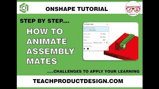 Onshape Tutorial. How to ANIMATE assembly mate? Step by step guide.