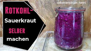 Red Cabbage Sauerkraut- WITHOUT REFRIGERATION you can keep it for many years!