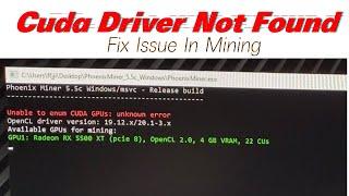 How To slove Cuda driver in Gpu Mining |  Fix Gpu Mining issue | AMD VS Nvidia