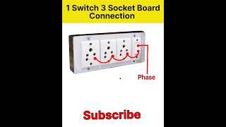 1 Switch 3 Socket Extension Board Connection | Extension Board | Shorts | Ytshort | Viral