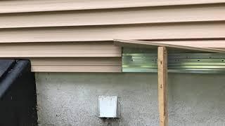 Starter strip installation, after the siding is installed