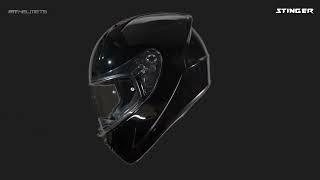 MT Stinger Solid Gloss Black Helmet | Speedoz Ltd