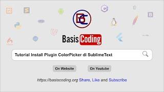 Tutorial Install Plugin ColorPicker di SublimeText