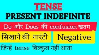 Present indefinite tense (Negative, Interrogative) / Tense with examples/ मिनटों में सीखें  tense