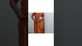 How to wear banarasi silk saree draping tutorial  for beginners#shorts #sareedraping