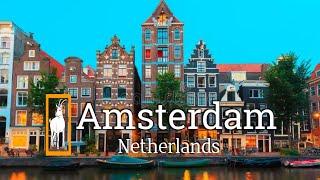 Amsterdam 8k drone video 2022 | vlog & travel guid | Netherlands night  cinematic films | #top