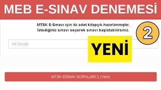 MEB e-Sınav Denemesi / EHLİYET SINAV SORULARI