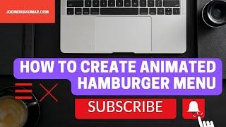 HOW TO CREATE ANIMATED HAMBURGER MENU ICON IN HTML CSS #html #css #javascript #hamburger #menu #icon