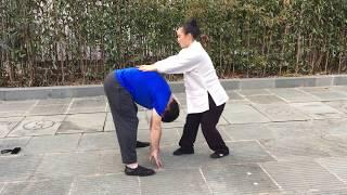 Chinese Taoist Massage After Training Tai Chi on Wudang Mountain, China