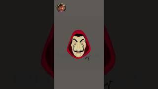 How to draw money heist mask in procreate  #shorts #drawing  #procreate