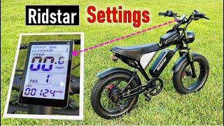 M5 Settings - Ridstar Q20 or X20 H20 - Display & Controller